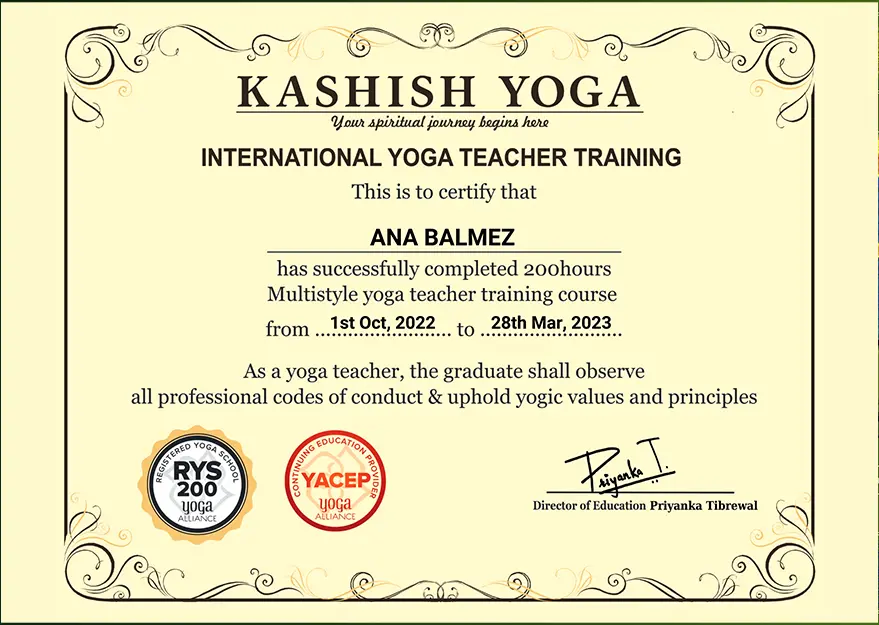 Yoga teacher training certification, 200 hours yoga course